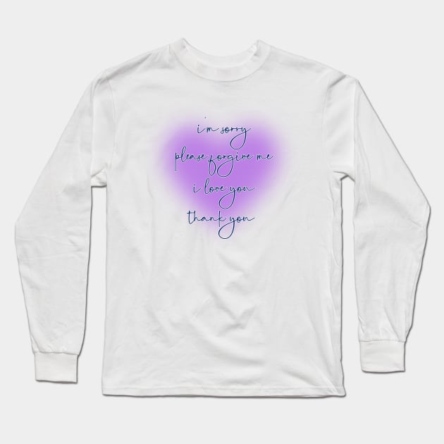 Ho’oponopono I Love You… Long Sleeve T-Shirt by drumweaver